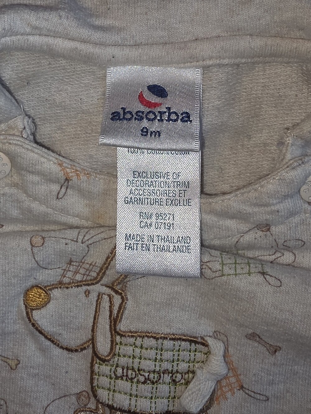 Absorba Mon Ami Dog Jumper 9mo Unisex - Picture 4 of 8